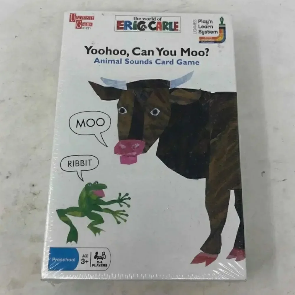 ERIC Carle Animal Sounds Card Game Yoohoo Can You Moo New Sealed in Box